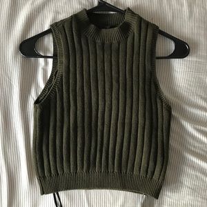 Soft Olive Sweater Tank